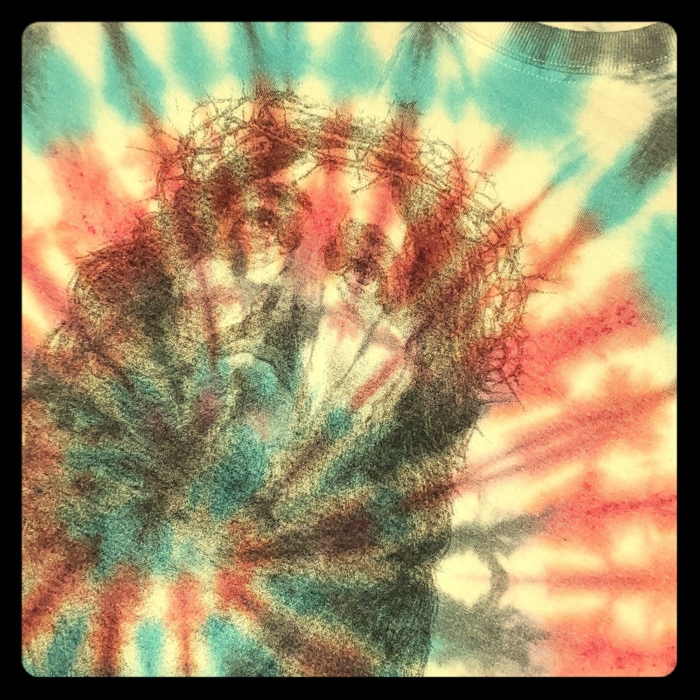 Tie dye Jesus shirt